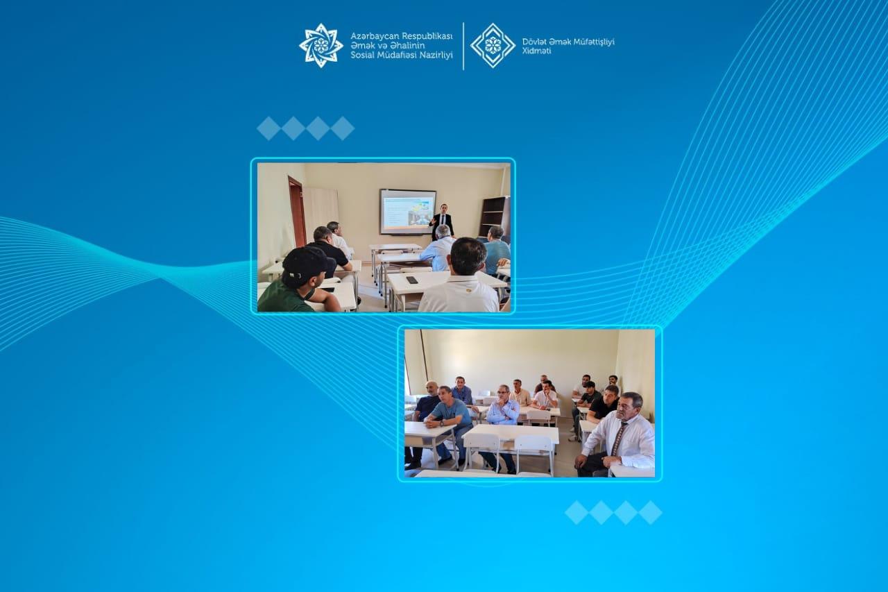  Naxçıvanda “Qazanxana maşinisti” kursunun müdavimləri üçün əməyin mühafizəsinə dair təlim keçirilib