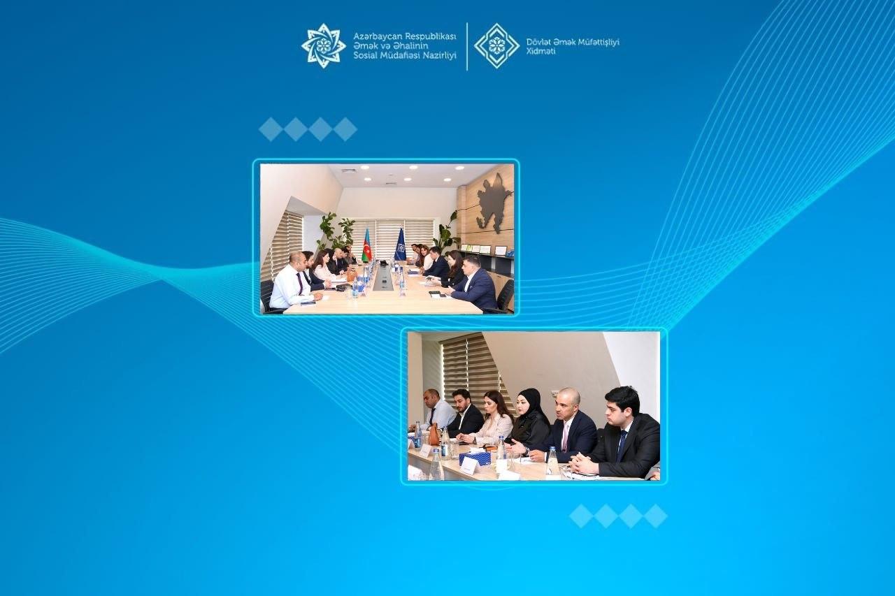  DƏMX-də “Ticarət Şəbəkələrinin İnkişafı” İctimai Birliyinin nümayəndələri ilə əmək münasibətlərinə dair görüş keçirilib