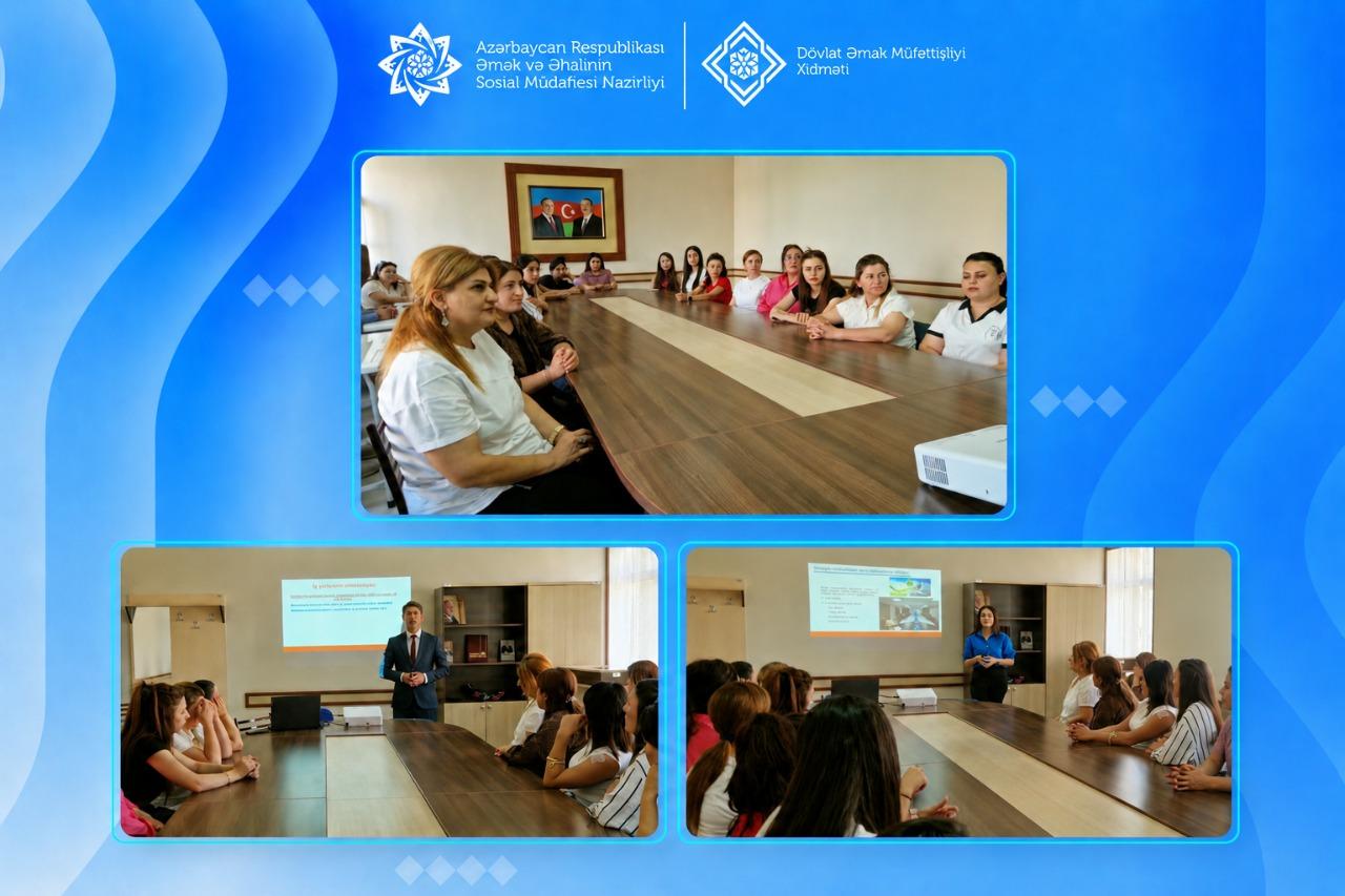  Naxçıvanda peşə hazırlığı kursunun iştirakçılarına əməyin mühafizəsi üzrə təlim keçirilib