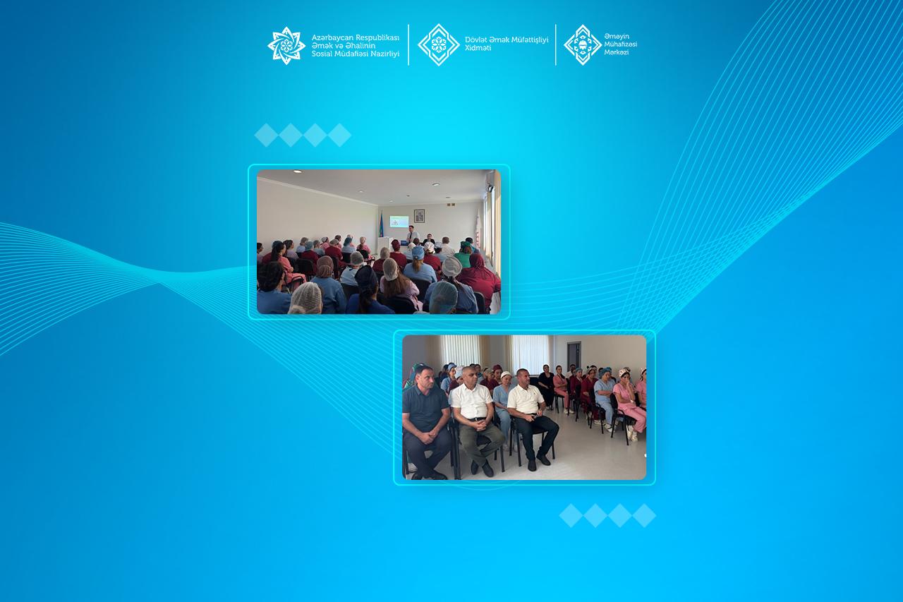  Bu dəfə əməyin mühafizəsinə dair praktiki təlim İmişli Rayon Mərkəzi Xəstəxanasında təşkil olunub