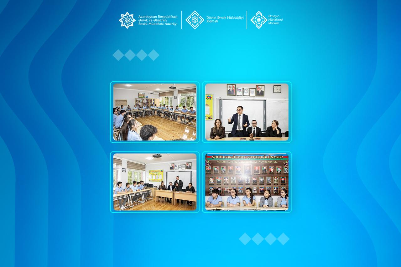 Xidmət əməkdaşları Vətən müharibəsinin altıncı ildönümü ərəfəsində məktəblilərlə görüşüb
