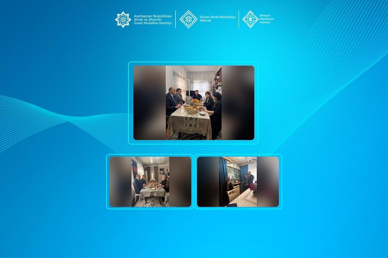  Xaçmazda üç şəhid ailəsi ziyarət edilib